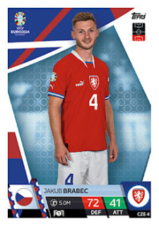 Jakub Brabec Czech Republic Topps Match Attax EURO 2024 #CZE4